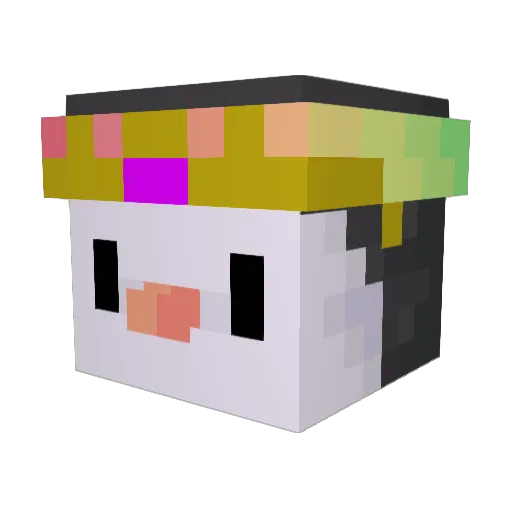 jefyang Minecraft avatar head, 3D render