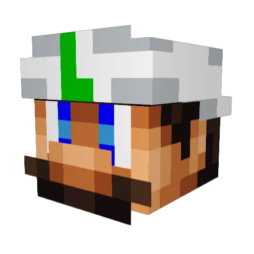 jegMDK Minecraft avatar head, 3D render