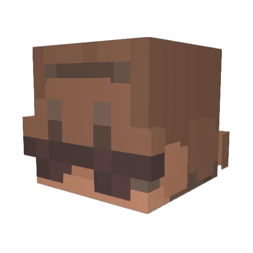 jegarbomb Minecraft avatar head, 3D render