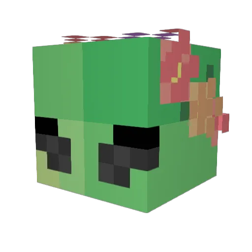 jegrube Minecraft avatar head, 3D render