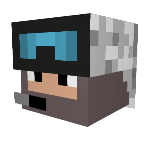 jeje_ Minecraft avatar head, 3D render