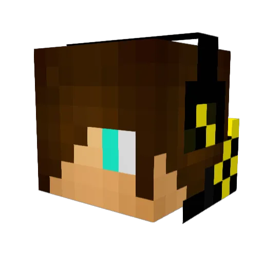 jejeno Minecraft avatar head, 3D render