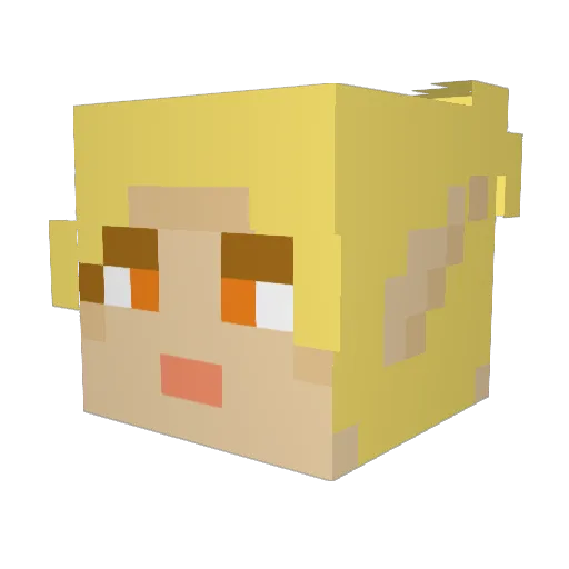 jejjee07 Minecraft avatar head, 3D render