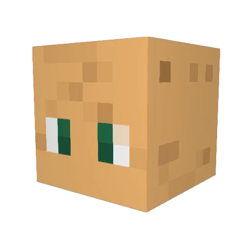 jekiiee Minecraft avatar head, 3D render
