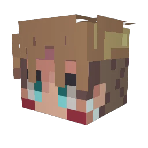 jekou Minecraft avatar head, 3D render