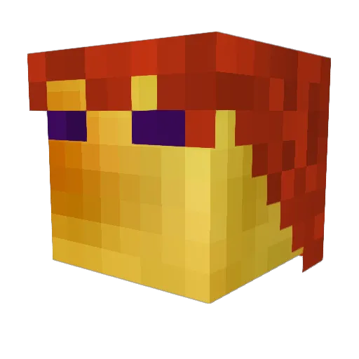 jelbaer Minecraft avatar head, 3D render