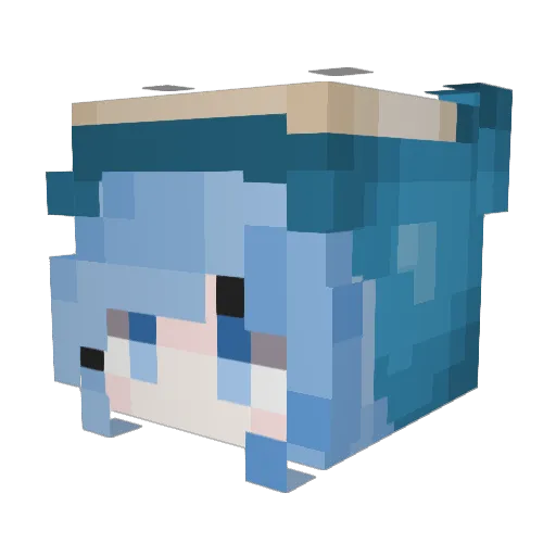 jelinx Minecraft avatar head, 3D render