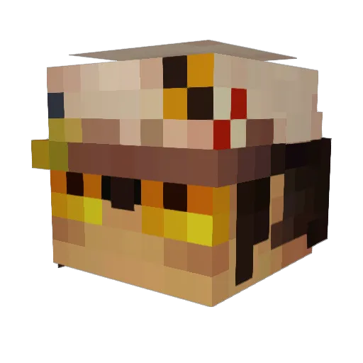 jelipherr Minecraft avatar head, 3D render
