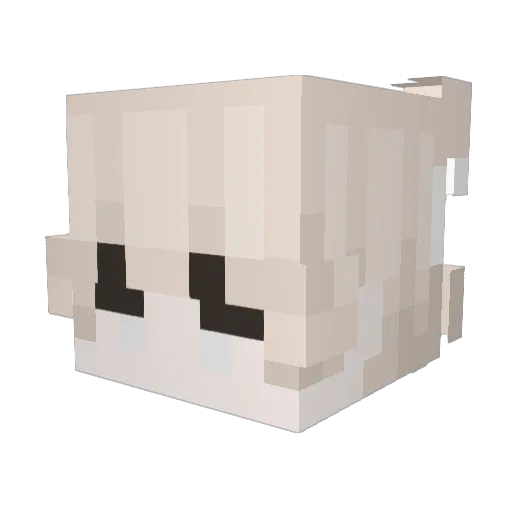 jelleybeans Minecraft avatar head, 3D render