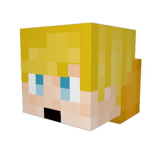 jelliboyee Minecraft avatar head, 3D render