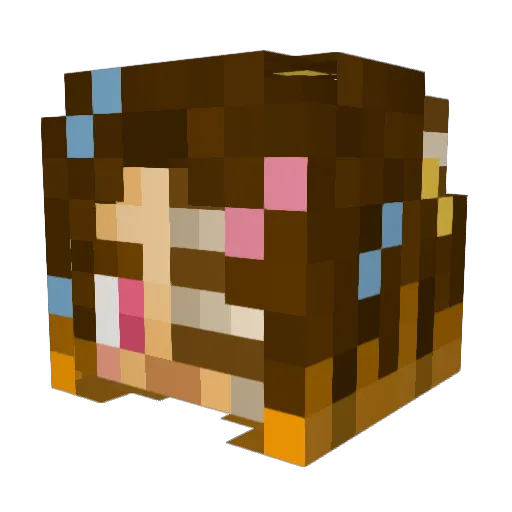 jellicube Minecraft avatar head, 3D render