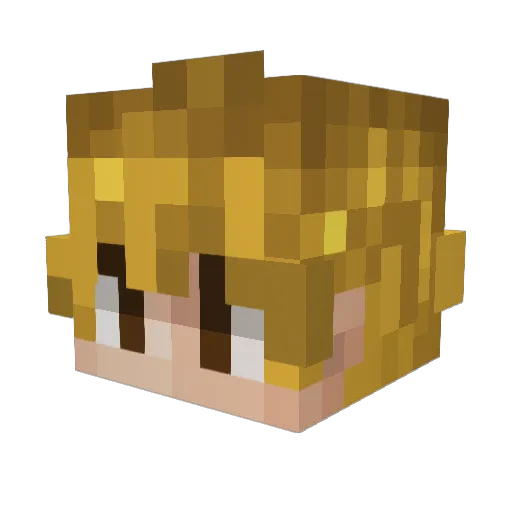 jellowteas Minecraft avatar head, 3D render