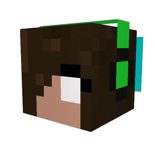 jelly327 Minecraft avatar head, 3D render