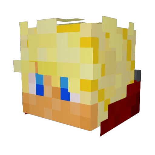 jellyOMG Minecraft avatar head, 3D render
