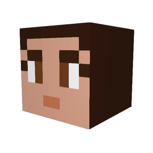 jelly_pop Minecraft avatar head, 3D render