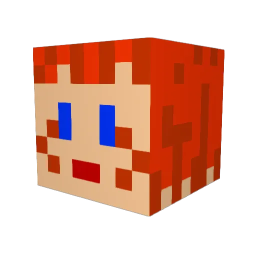 jellybeanjade Minecraft avatar head, 3D render