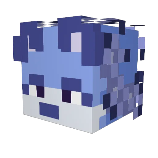 jellybiscuitdog Minecraft avatar head, 3D render