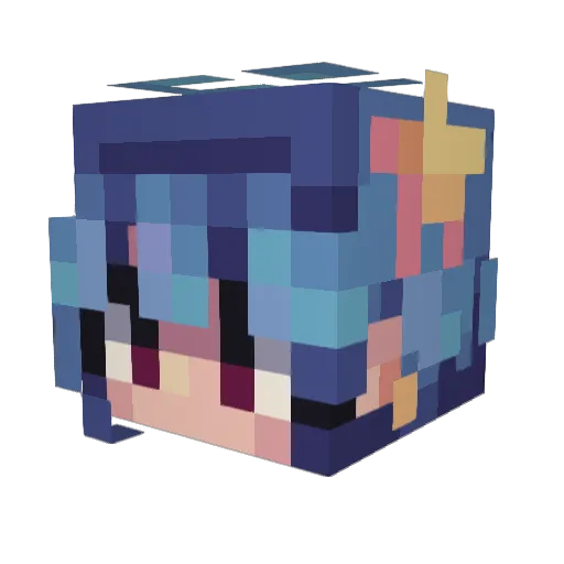 jellybotic Minecraft avatar head, 3D render