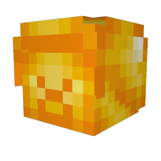 jellyfox Minecraft avatar head, 3D render