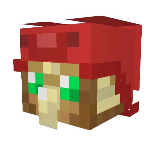 jellynoodles Minecraft avatar head, 3D render
