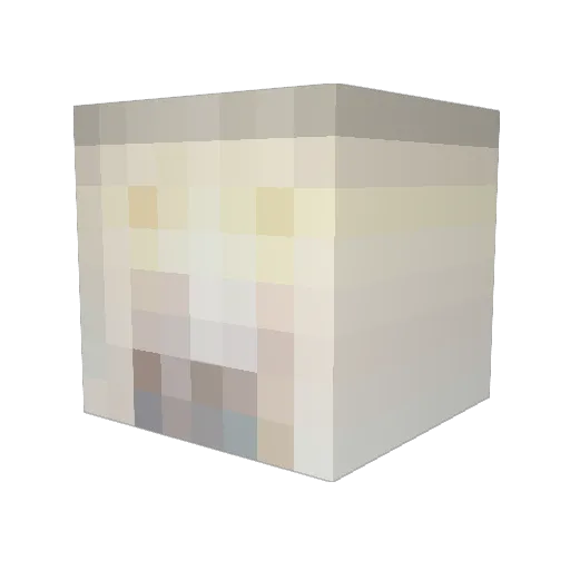 jelsirealan Minecraft avatar head, 3D render