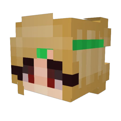 jemengiss Minecraft avatar head, 3D render