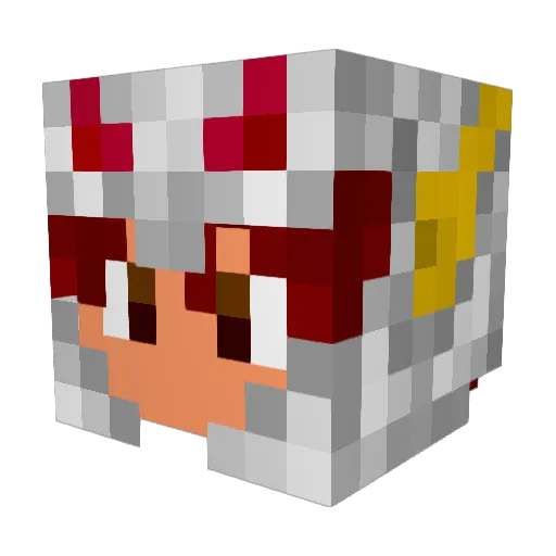jemini04 Minecraft avatar head, 3D render