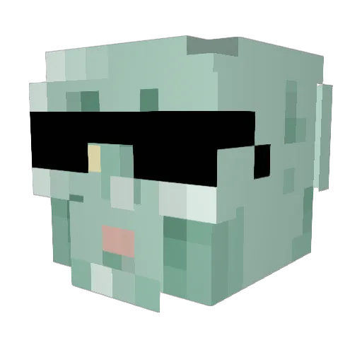 jems_alt Minecraft avatar head, 3D render