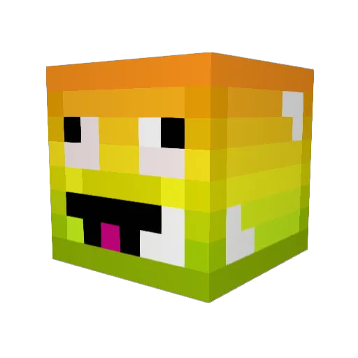 jemsurucu Minecraft avatar head, 3D render