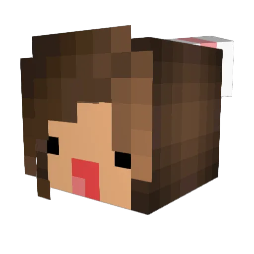 jen637 Minecraft avatar head, 3D render