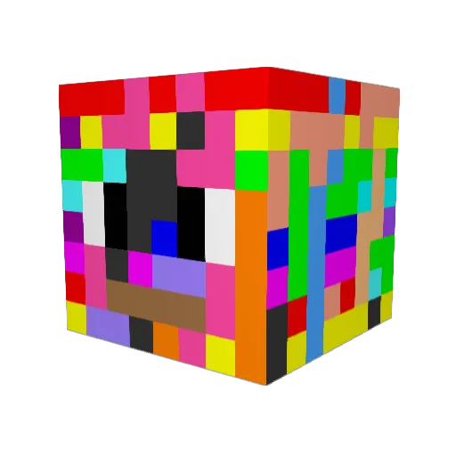 jen7000 Minecraft avatar head, 3D render