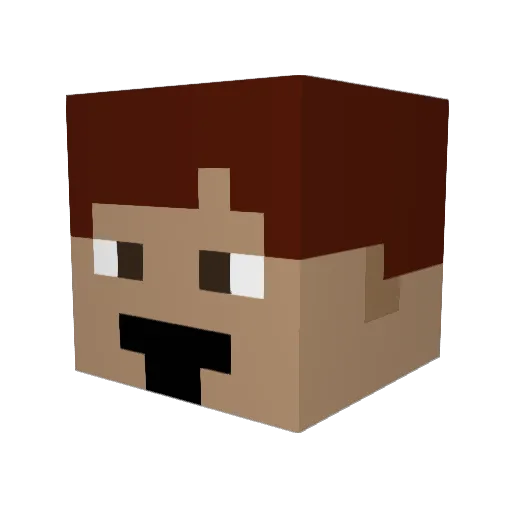jenarogonz Minecraft avatar head, 3D render