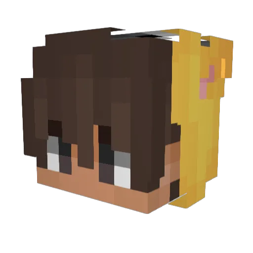 jengwei Minecraft avatar head, 3D render