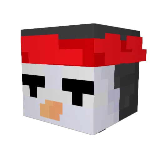 jenifat Minecraft avatar head, 3D render