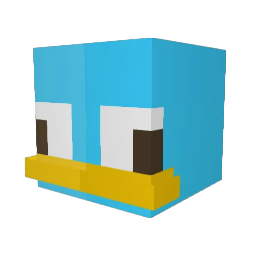 jenjarenja Minecraft avatar head, 3D render