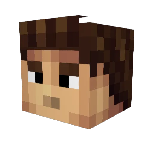 jenjet Minecraft avatar head, 3D render