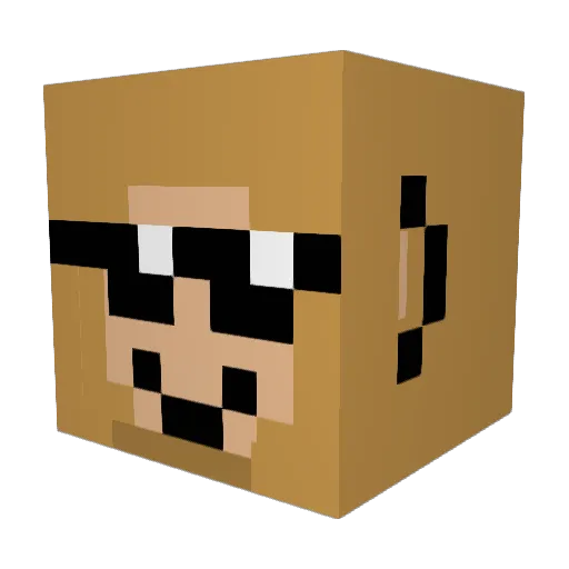 jenji1 Minecraft avatar head, 3D render
