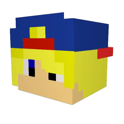 jenka52 Minecraft avatar head, 3D render