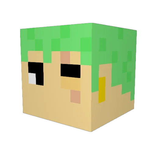 jenktents Minecraft avatar head, 3D render