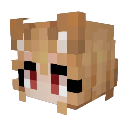 jenn_sakura Minecraft avatar head, 3D render
