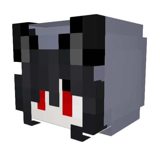 jenna666 Minecraft avatar head, 3D render