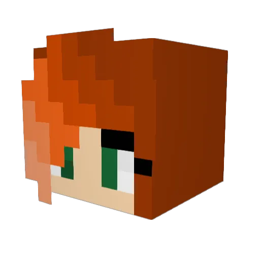 jenna7012 Minecraft avatar head, 3D render