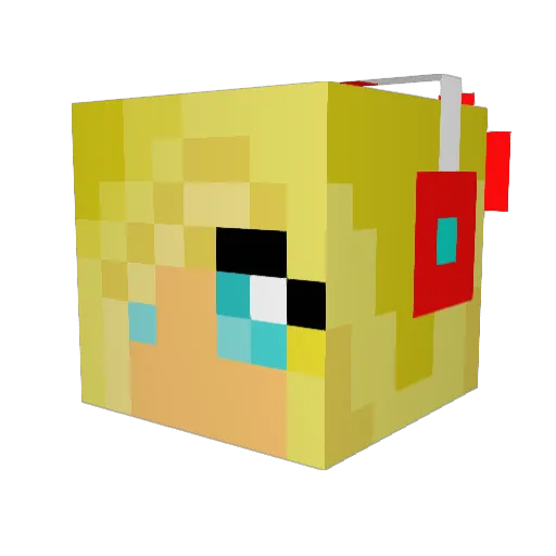 jenna79 Minecraft avatar head, 3D render