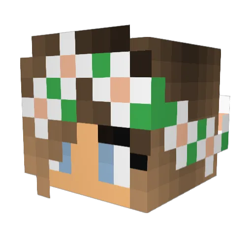 jennapeach Minecraft avatar head, 3D render