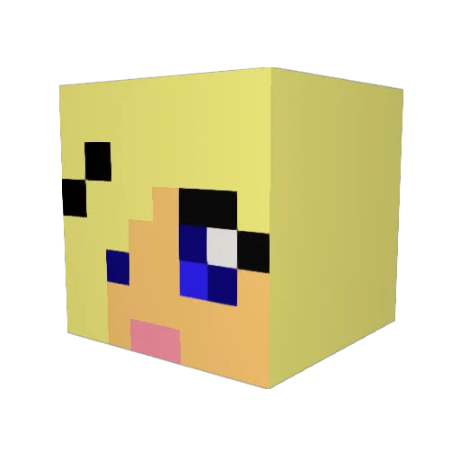 jennburger Minecraft avatar head, 3D render