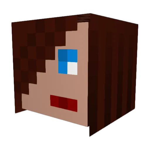 jennfrog Minecraft avatar head, 3D render