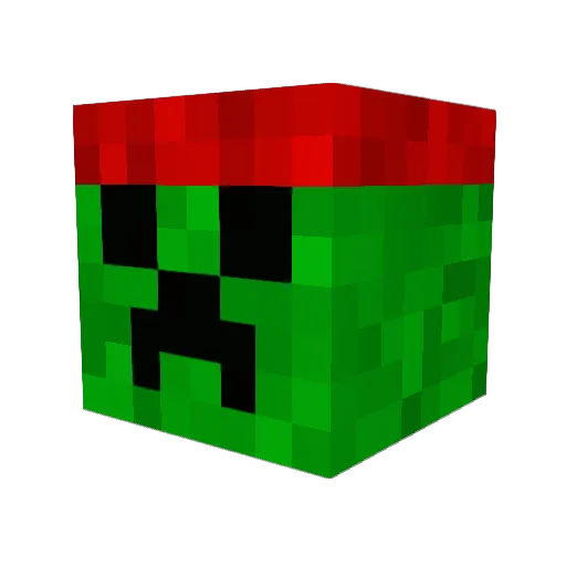 jennie07 Minecraft avatar head, 3D render