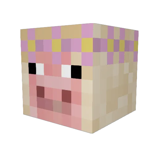 jennifwar Minecraft avatar head, 3D render