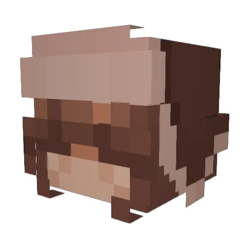 jenniibee Minecraft avatar head, 3D render