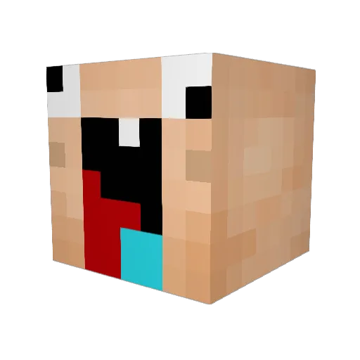 jennsa Minecraft avatar head, 3D render